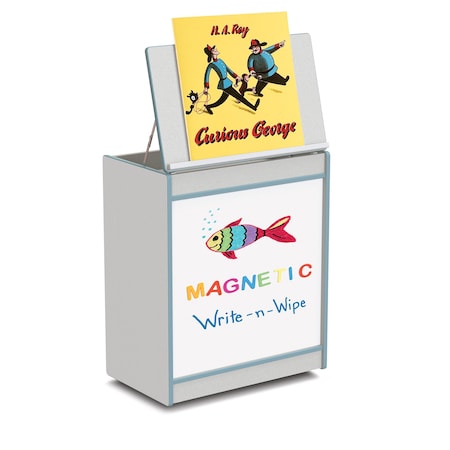 Jonti-Craft Rainbow Accents Big Book Easel, Magnetic Write-n-Wipe, Coastal Blue 0543JCMG131